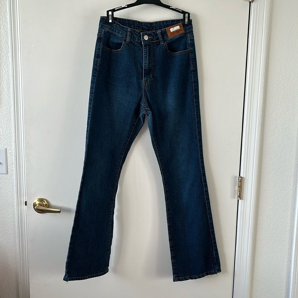 RSQ Dazy High Waisted Flare Jeans Size L GUC Blue